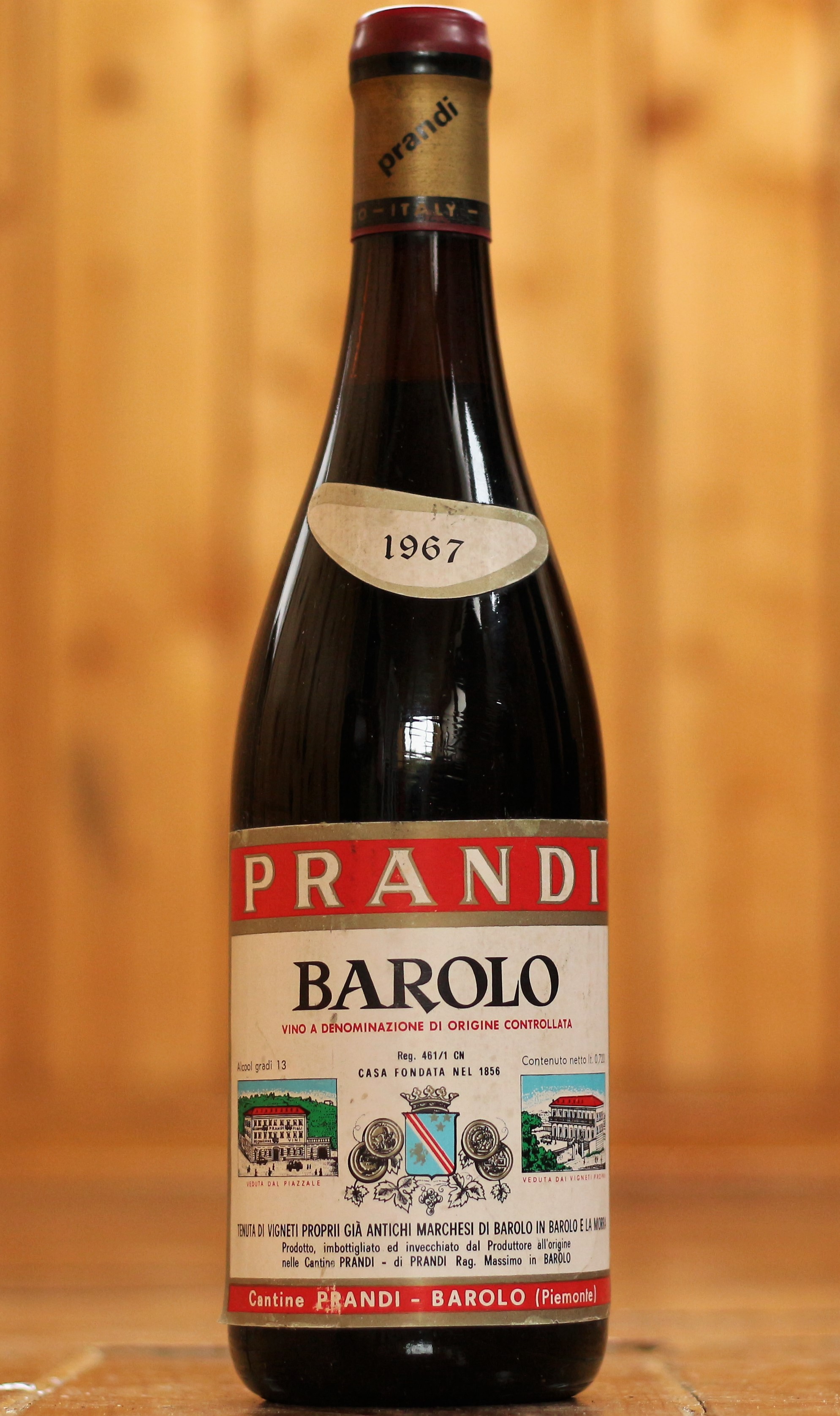 Вино Barolo 1967 года