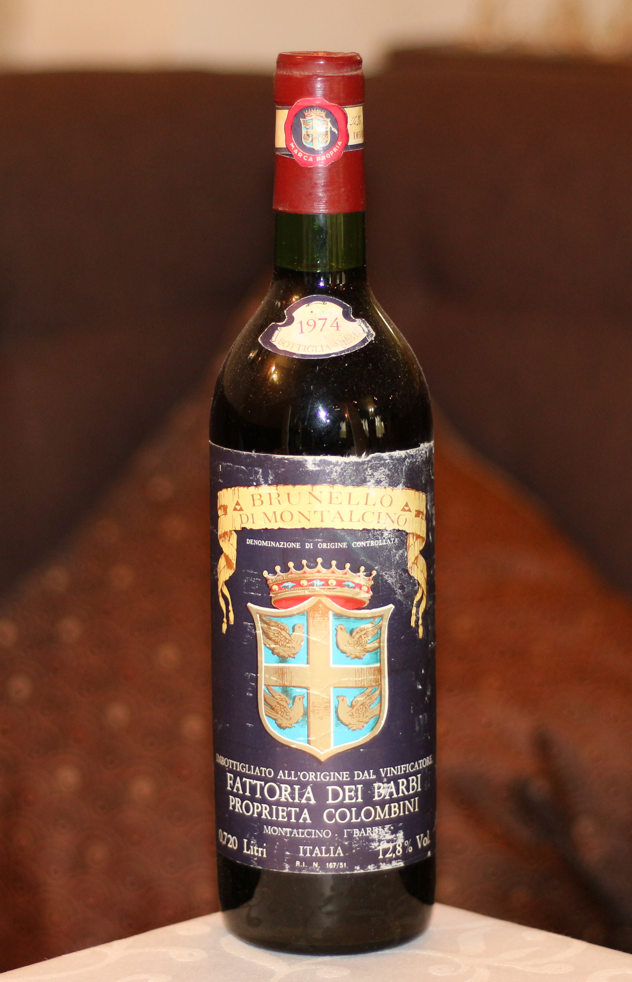 Вино Brunello Di Montalcino 1974 год